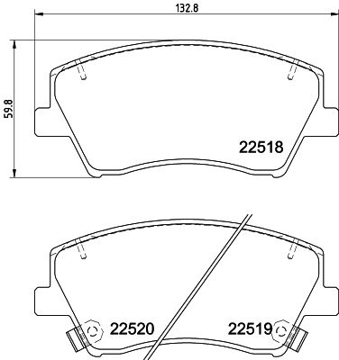 PCP1785 DON Комплект тормозных колодок, дисковый тормоз