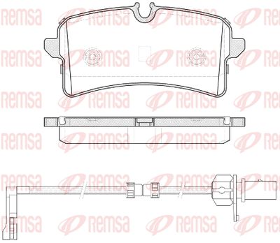 150512 REMSA Комплект тормозных колодок, дисковый тормоз