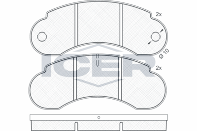 140559 ICER Комплект тормозных колодок, дисковый тормоз