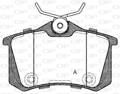 BPA026374 OPEN PARTS Комплект тормозных колодок, дисковый тормоз