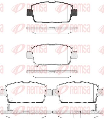 097142 REMSA Комплект тормозных колодок, дисковый тормоз