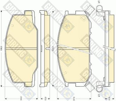6111909 GIRLING Комплект тормозных колодок, дисковый тормоз