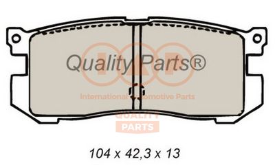 70411053 IAP QUALITY PARTS Комплект тормозных колодок, дисковый тормоз