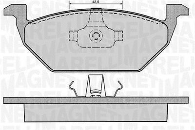 363916060515 MAGNETI MARELLI Комплект тормозных колодок, дисковый тормоз