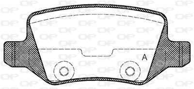 BPA081800 OPEN PARTS Комплект тормозных колодок, дисковый тормоз