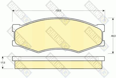 6103189 GIRLING Комплект тормозных колодок, дисковый тормоз
