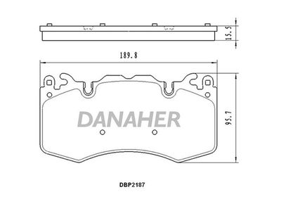 DBP2187 DANAHER Комплект тормозных колодок, дисковый тормоз