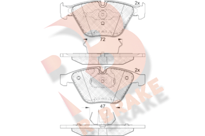 RB1814 R BRAKE Комплект тормозных колодок, дисковый тормоз