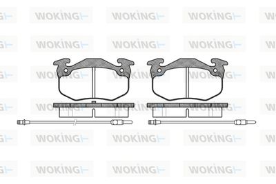 P044324 WOKING Комплект тормозных колодок, дисковый тормоз