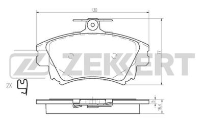 BS2230 ZEKKERT Комплект тормозных колодок, дисковый тормоз