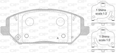 BPA178302 OPEN PARTS Комплект тормозных колодок, дисковый тормоз