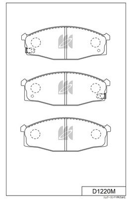 D1220M MK Kashiyama Комплект тормозных колодок, дисковый тормоз