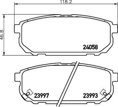 8DB355028241 HELLA PAGID Комплект тормозных колодок, дисковый тормоз