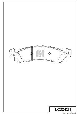 D20043H MK Kashiyama Комплект тормозных колодок, дисковый тормоз