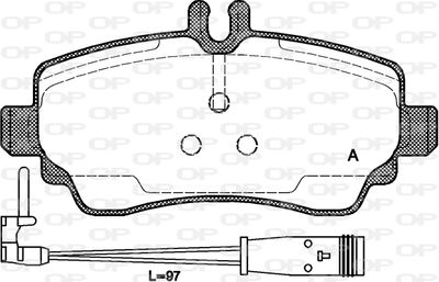 BPA065022 OPEN PARTS Комплект тормозных колодок, дисковый тормоз