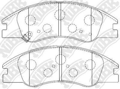 PN0060 NiBK Комплект тормозных колодок, дисковый тормоз