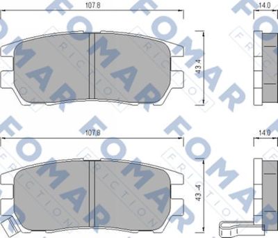 FO482181 FOMAR Friction Комплект тормозных колодок, дисковый тормоз