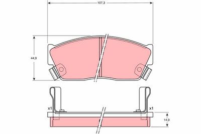 GDB750 TRW Комплект тормозных колодок, дисковый тормоз