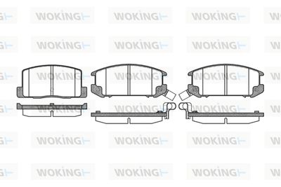 P301312 WOKING Комплект тормозных колодок, дисковый тормоз