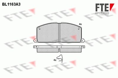 BL1163A3 FTE Комплект тормозных колодок, дисковый тормоз