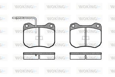 P101302 WOKING Комплект тормозных колодок, дисковый тормоз