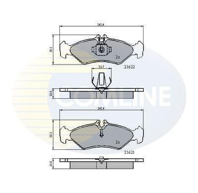 CBP0453 COMLINE Комплект тормозных колодок, дисковый тормоз