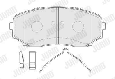 574031J JURID Комплект тормозных колодок, дисковый тормоз