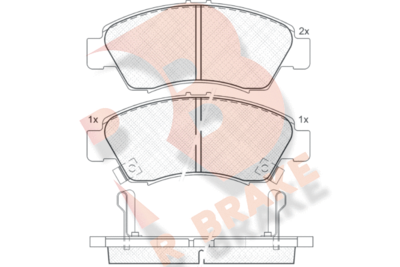 RB0958 R BRAKE Комплект тормозных колодок, дисковый тормоз