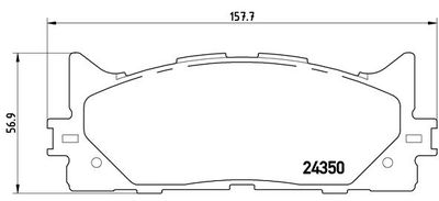 P83117 BREMBO Комплект тормозных колодок, дисковый тормоз