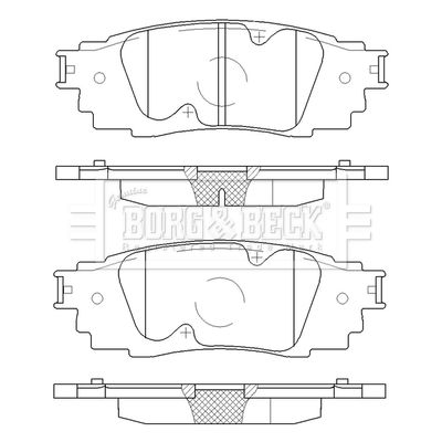 BBP2575 BORG & BECK Комплект тормозных колодок, дисковый тормоз