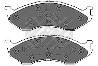 6692 MAPCO Комплект тормозных колодок, дисковый тормоз