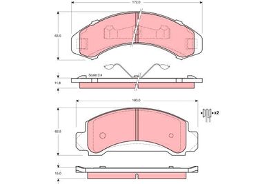 GDB4021 TRW Комплект тормозных колодок, дисковый тормоз