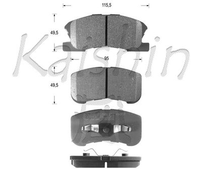 FK0034 KAISHIN Комплект тормозных колодок, дисковый тормоз