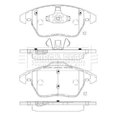 BBP2610 BORG & BECK Комплект тормозных колодок, дисковый тормоз