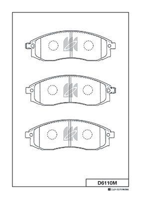 D6110M MK Kashiyama Комплект тормозных колодок, дисковый тормоз