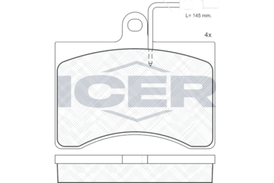 140322 ICER Комплект тормозных колодок, дисковый тормоз