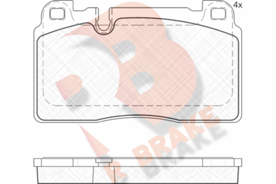 RB2112 R BRAKE Комплект тормозных колодок, дисковый тормоз