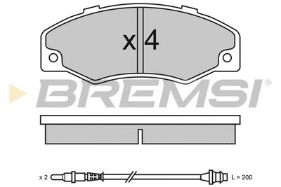 BP2320 BREMSI Комплект тормозных колодок, дисковый тормоз