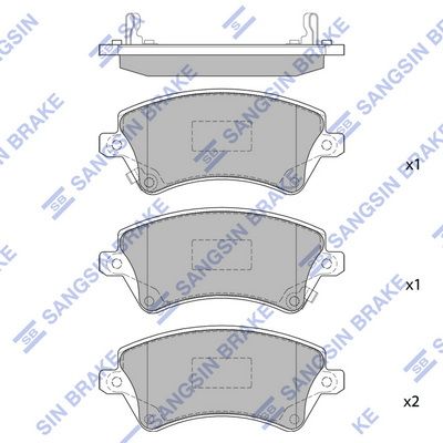 SP1502 Hi-Q Комплект тормозных колодок, дисковый тормоз