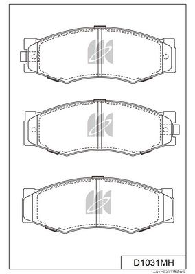 D1031MH MK Kashiyama Комплект тормозных колодок, дисковый тормоз