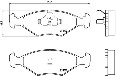 FK20321 KAISHIN Комплект тормозных колодок, дисковый тормоз