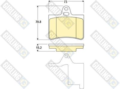 6114509 GIRLING Комплект тормозных колодок, дисковый тормоз