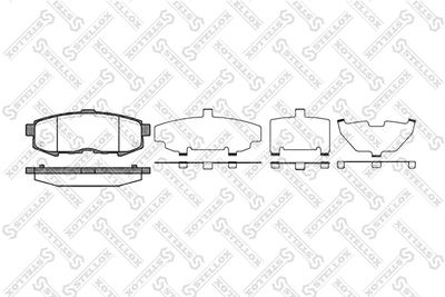 1171000SX STELLOX Комплект тормозных колодок, дисковый тормоз
