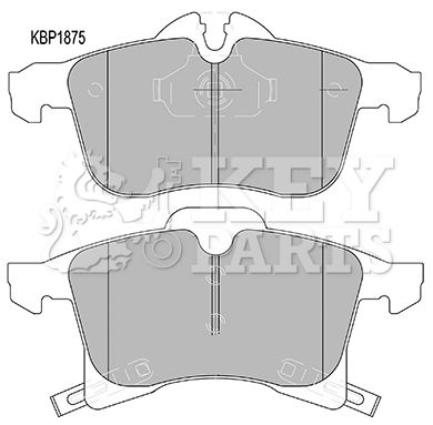 KBP1875 KEY PARTS Комплект тормозных колодок, дисковый тормоз