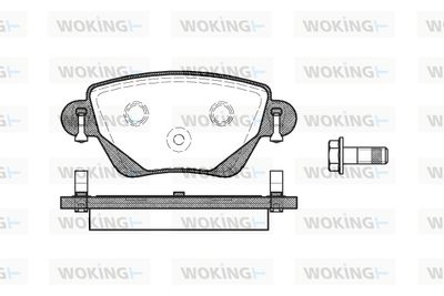 P677300 WOKING Комплект тормозных колодок, дисковый тормоз