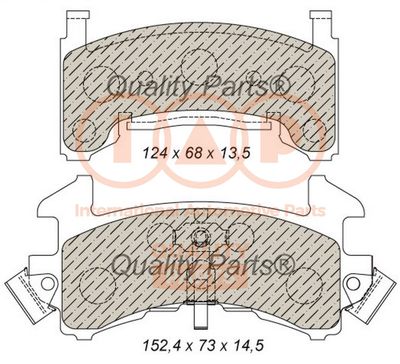 70401020 IAP QUALITY PARTS Комплект тормозных колодок, дисковый тормоз