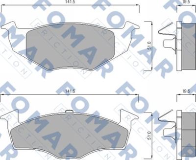 FO643281 FOMAR Friction Комплект тормозных колодок, дисковый тормоз