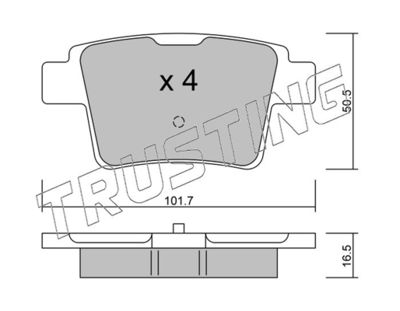 6930 TRUSTING Комплект тормозных колодок, дисковый тормоз