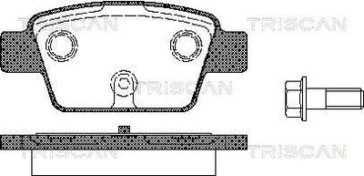 811015018 TRISCAN Комплект тормозных колодок, дисковый тормоз