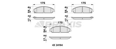 AB0413 BRAXIS Комплект тормозных колодок, дисковый тормоз